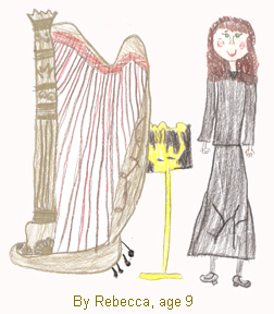 Drawing of Pamela Brown by Rebecca, age 9.